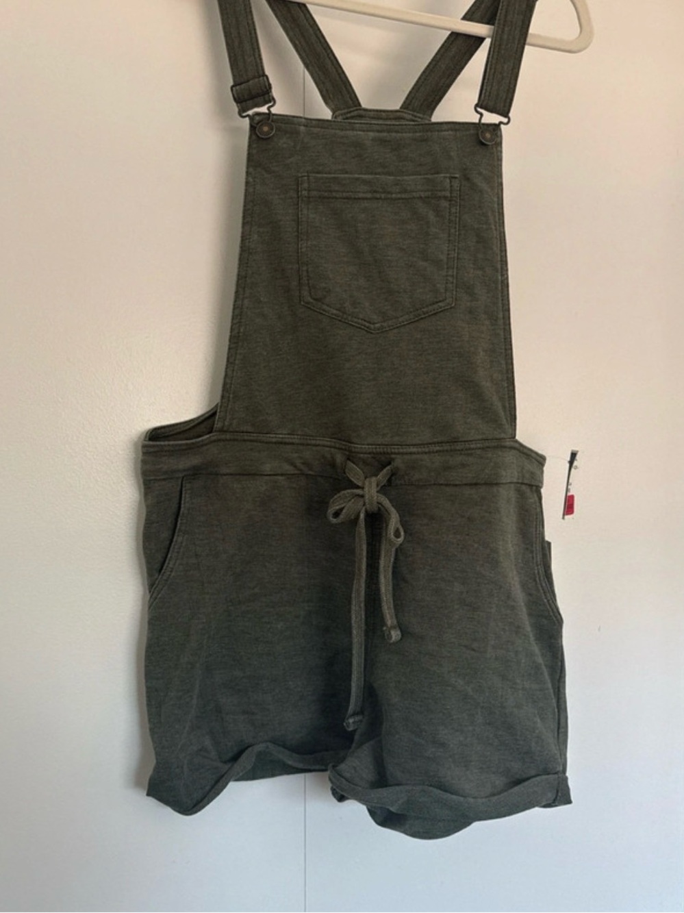Wallflower Heather Charcoal Green Pocketed Short Romper